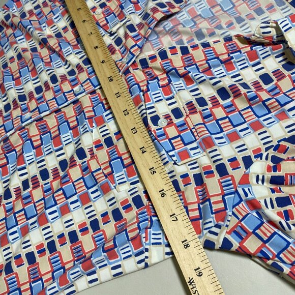 J. McLaughlin Women Button Up Shirt Top Size Small Boho Geometric Catalina Cloth - Picture 5 of 12